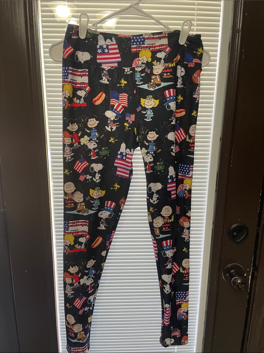 Women’s Kids' Black Patriotic Character Leggings